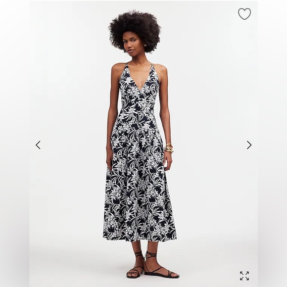 Madewell - Smocked Halter Midi Dress in Poplin - Picture 1 of 4